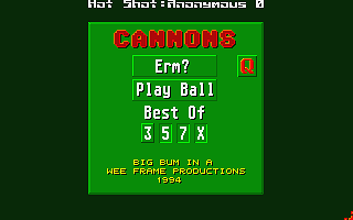 Cannons atari screenshot